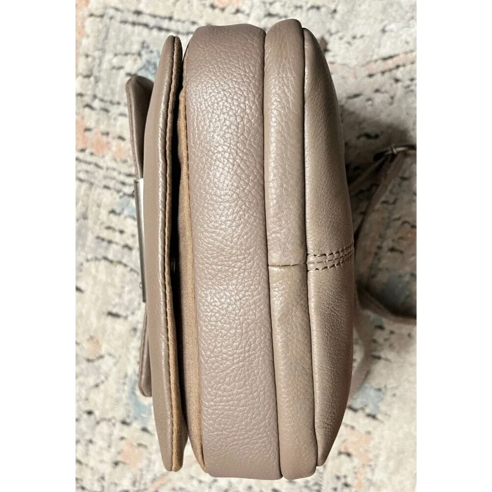 NWT $129 The Sak Taupe 100% Leather Crossbody Purse Parker Bag iPad Friendly